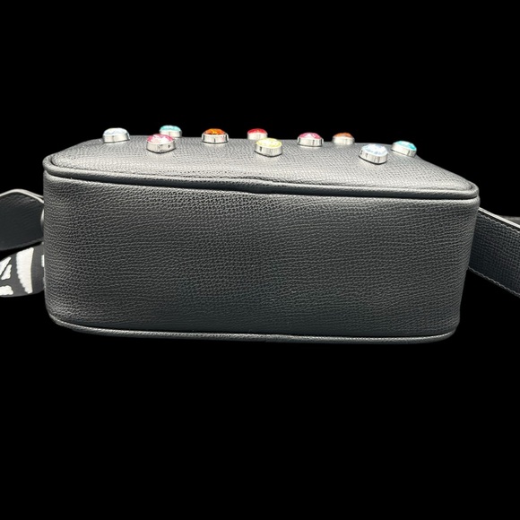 NWT $198 Karl Lagerfeld Maybelle Double Zip Leather Crossbody Bag - Picture 4 of 14